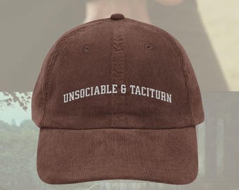 Unsociable and taciturn Darcy hat Vintage bookish Embroidery Cap Pride & Prejudice Jane Austen merch book club lover reading gift for her