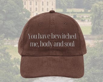 You have bewitched me mr Darcy hat Vintage bookish Embroidery Cap Pride and Prejudice Jane Austen merch bibliophile book lover reading gift