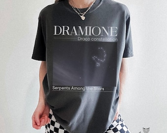 Draco Constellation Dramione Manacled Comfort Colors shirt Wizard School tee Fanfiction Booktok merch Dark Academia clothing Readers gift