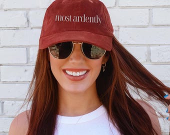 Most ardently hat Vintage bookish Embroidery Cap Pride and Prejudice Jane Austen merch bibliophile book club lover reading gift for her