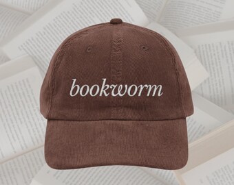 Bookworm hat Vintage Well read woman bookish Embroidery Cap booktok merch Librarian Book club lover reader hat reading gift idea for her