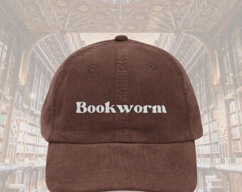 Bookworm hat Vintage Well read woman bookish Embroidery Cap booktok merch Librarian Book club lover reader hat reading gift idea for her
