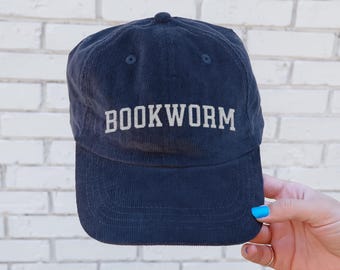 Bookworm hat Vintage Well read woman bookish Embroidery Cap booktok merch Librarian Book club lover reader hat reading gift idea for her