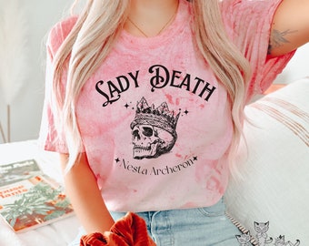 Nesta Archeron Lady Death SJM Comfort Colors® tee Officially LICENSED Sarah J Maas merch ACOTAR shirt Cauldron Blessed Acosf Bookish Bookto