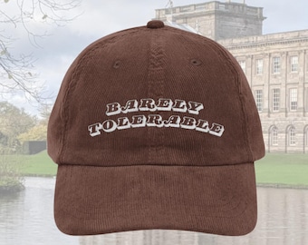 Barely tolerable hat Vintage bookish Embroidery Cap Pride & Prejudice Jane Austen merch bibliophile book club lover reading gift for her
