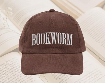 Bookworm hat Vintage Well read woman bookish Embroidery Cap booktok merch Librarian Book club lover reader hat reading gift idea for her