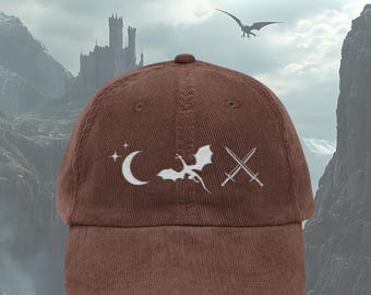 Throne of glass series hat TOG Vintage Embroidery Cap SJM LICENSED merch Manon Blackbeak Witchling Dorian Abraxos The Thirteen gift for her