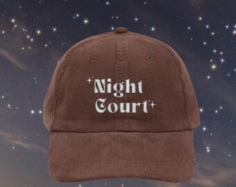 ACOTAR Vintage Corduroy Embroidery Cap SJM LICENSED merch Night Court hat Bat Boys fan club Velaris City of Starligh gift idea for her