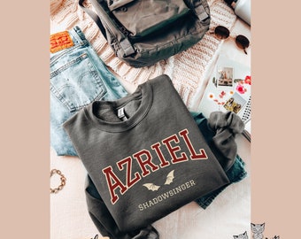 Azriel Shadowsinger acotar sweatshirt, OFFICIALLY licensed Sarah J. Maas SJM sweater Bat Boys Wings Fan club Smut spicy book reader gift