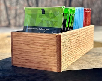 Tea Box | Handcrafted Tea Box | Tea Organizer | Tea Bag Storage | Wood Tea Box | Useful Gift | Drawer Organization | Tea Gift | Homeware