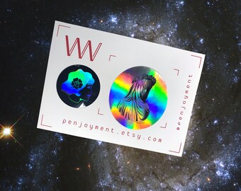 Holografisk vattentät vinylklistermärke presentförpackning