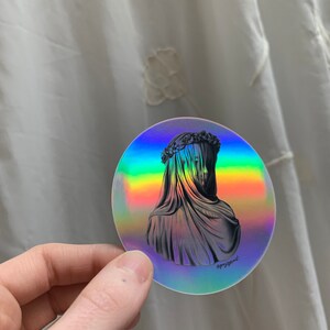 Holografisk vattentät vinylklistermärke historisk konstillustration - Stocking Stuffers bild 4