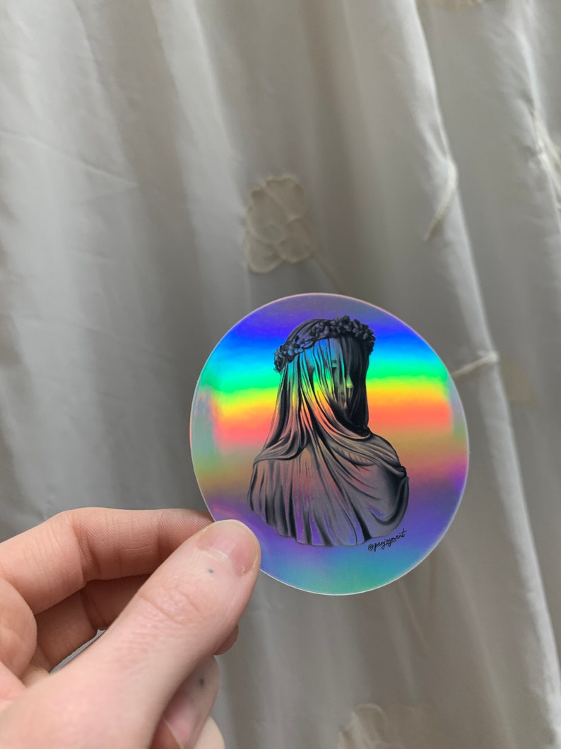 Holografisk vattentät vinylklistermärke historisk konstillustration - Stocking Stuffers bild 4
