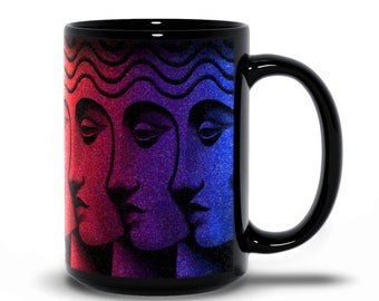 Regnbågsskulpturillustrationsmugg / HBTQ+ Pride Art-kaffemugg 437 ml