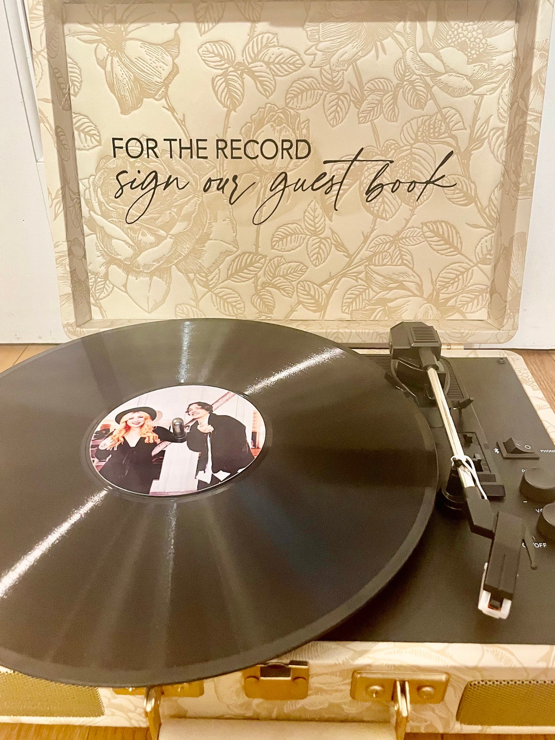 Picture Vinyl record Cover wedding guest book custom label Etsy