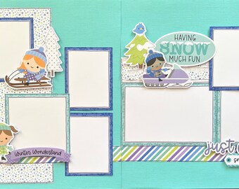 Snow Happy Together 12x12 Scrapbook Page Kit - Etsy