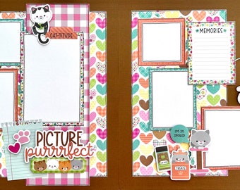 Picture Purrrfect Family 12x12 Scrapbook Page Kit