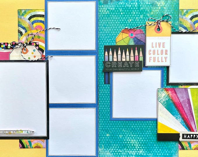 Happy Days 12x12 Scrapbook Page Kit - Etsy