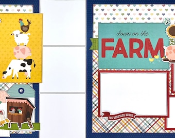 Down On The Farm 12x12 Scrapbook Layout Page Kit