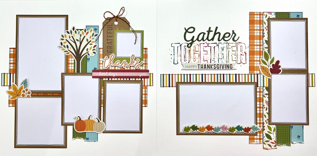 Gather Together 12x12 Scrapbook Page Kit - Etsy