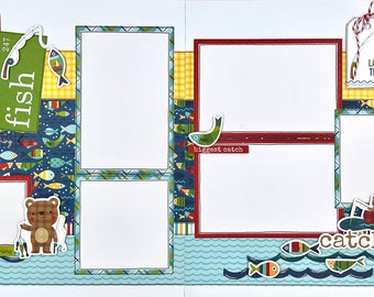 Catch of the Day 12x12 Scrapbook Layout Page Kit