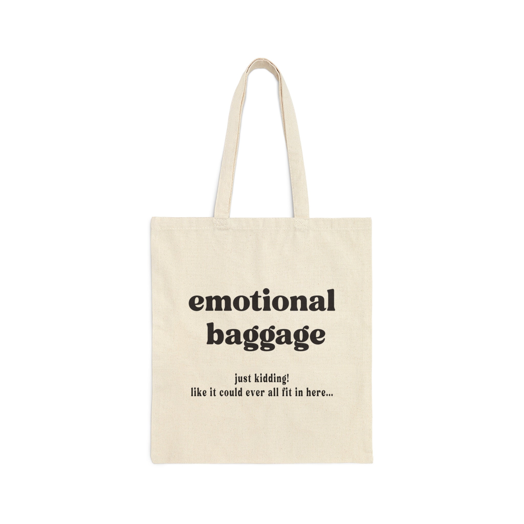Emotional Baggage Funny Canvas Tote Bag Ironic and Fun Etsy