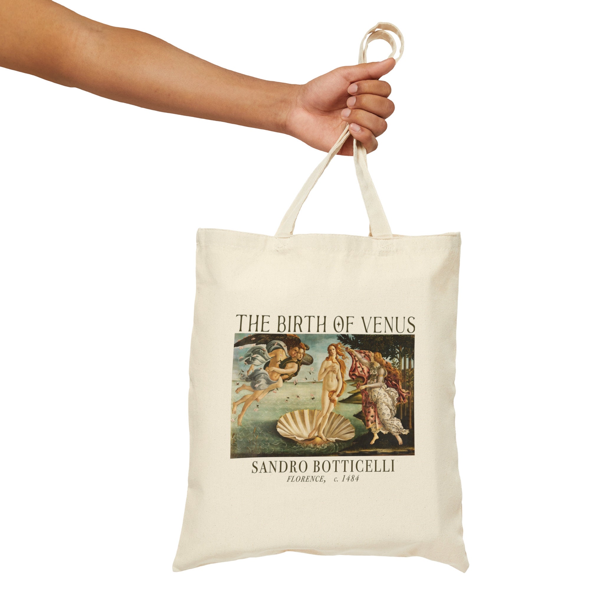 The Birth of Venus Cotton Canvas Tote Bag | Renaissance Painting ...