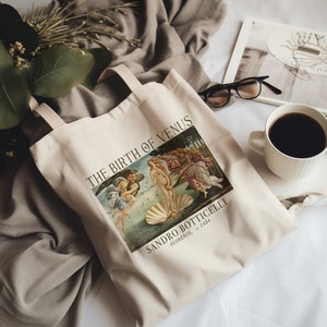 Renaissance Art Tote Bag, Botticelli Tote, the Birth of Venus 1485,  Aesthetic Book Bag, Florence Italy Art, Goddess Venus Shirt, Love Beauty 