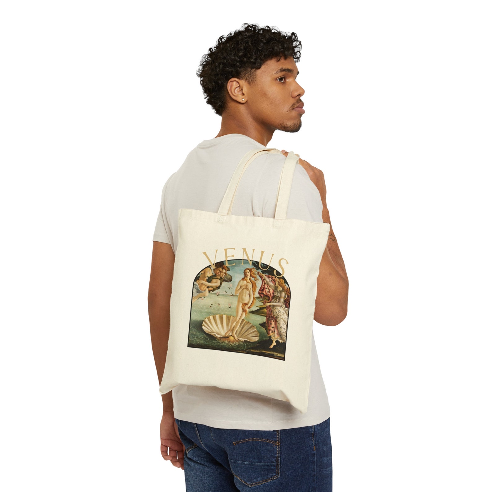 The Birth of Venus Cotton Canvas Tote Bag | Renaissance Painting ...