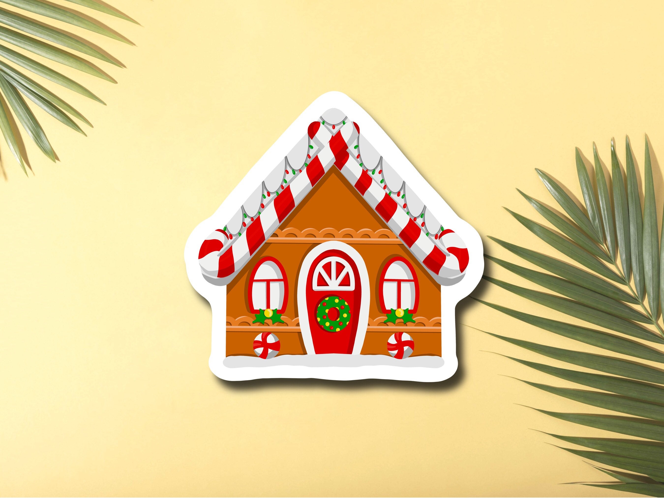 Gingerbread House Gingerbread Sticker Christmas Sticker | Etsy