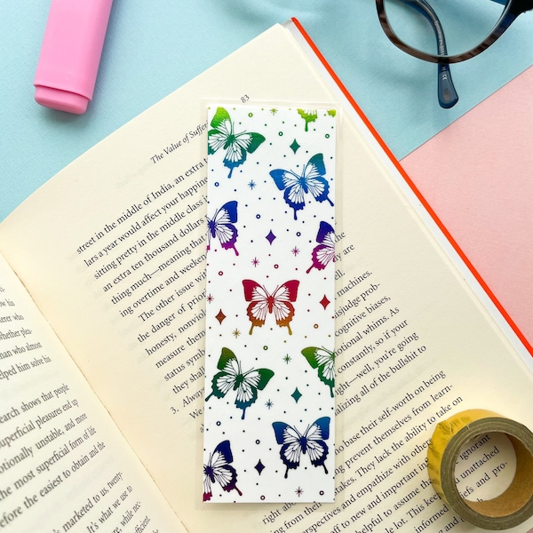 Butterfly Bookmark, Foil Bookmark, Cute Bookmarks, Gifts For Readers, Handmade Bookmarks, Cute Butterfly, Rainbow Foil, Ulysses Butterfly