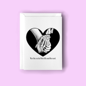 For the rest of this life Valentinstagskarte, Alternative Valentinstagskarte, Liebeskarte, Gothic Grußkarte, Alternative Grußkarte