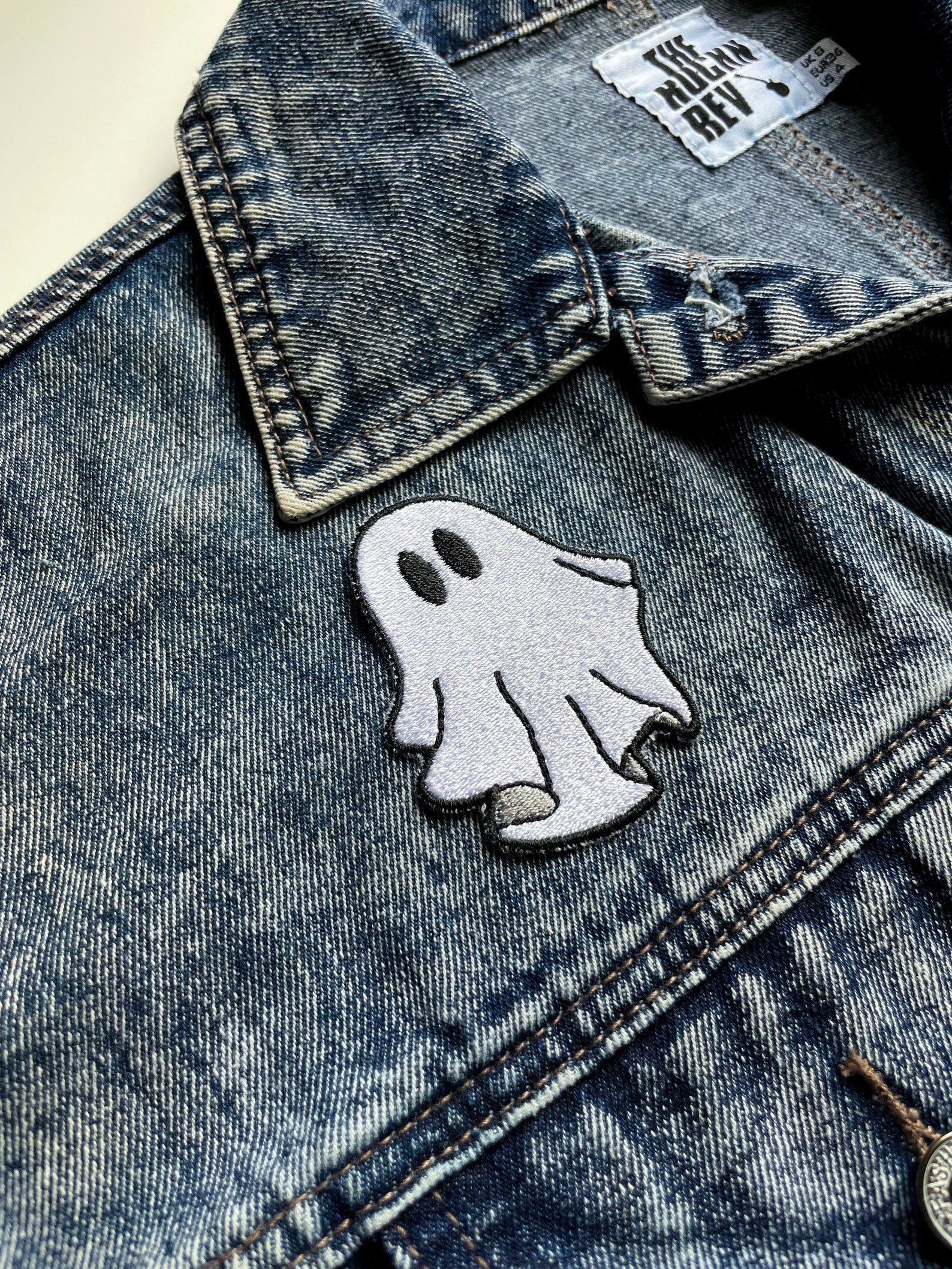 Cute Ghost Iron-on Patch Embroidered Patch Ghost Patch | Etsy