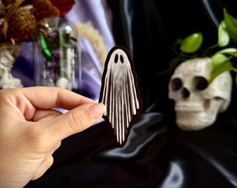 Gothic Ghost Waterproof Sticker, Spooky Halloween Decor