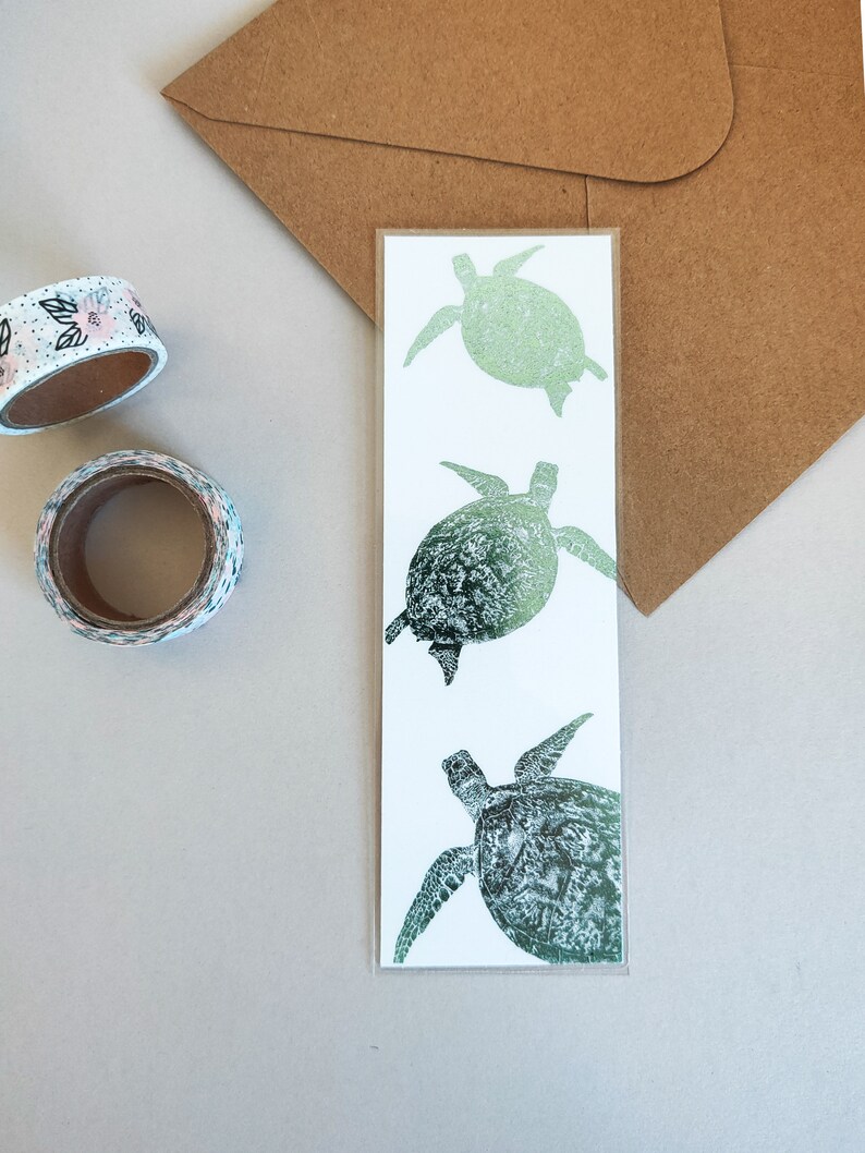 Turtle Bookmark Turtle Foil Print Gold Foil Bookmark - Etsy Australia