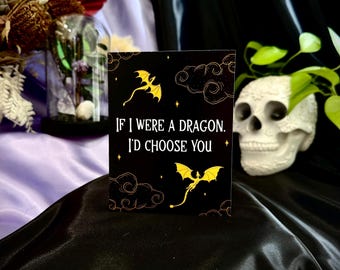 Dragon Valentijnsdagkaart, leesgrage liefdeskaart