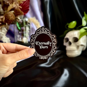 Eternally Yours-sticker, spookachtige sticker, antieke stickers, waterdichte stickers, laptopstickers, liefdesstickers