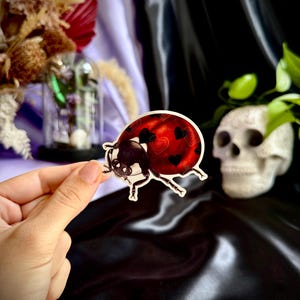 Adesivo coccinella, adesivo coccinella dell'amore, adesivo insetto, adesivo stranezza, adesivo San Valentino, adesivi Kindle