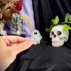 Holo Ghost Sticker, Halloween Ghost, Holographic Sticker, Mini Ghost Sticker, Vinyl Sticker, Laptop Stickers,  Cute Stickers