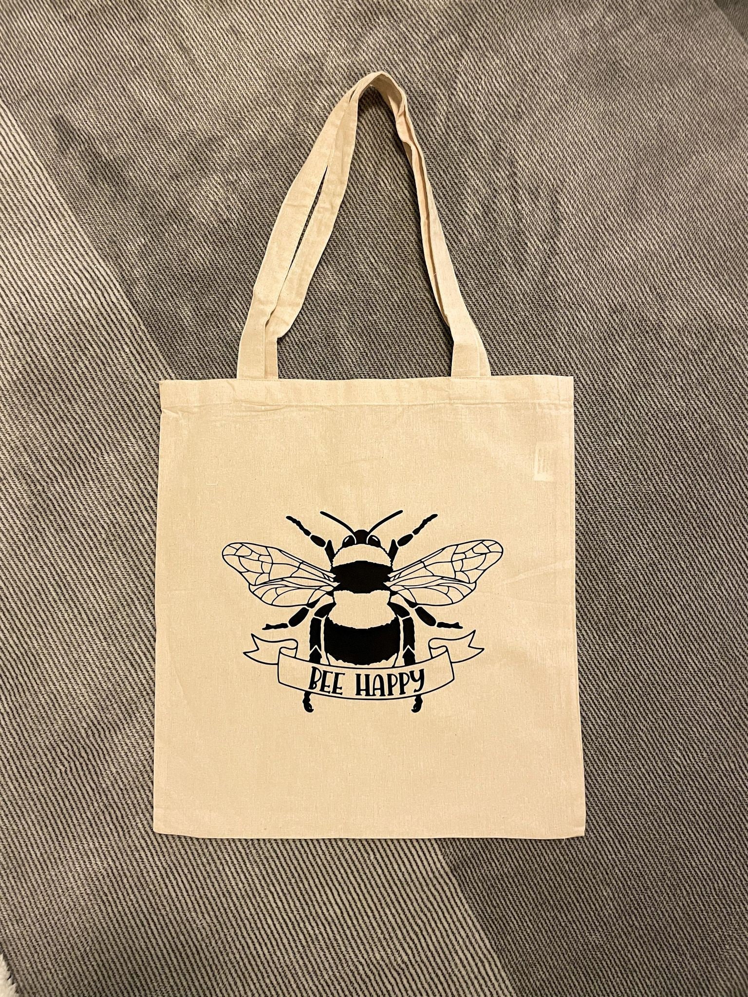 Bee Happy Bag Bumblebee Tote Tote Bag Eco Friendly Tote | Etsy