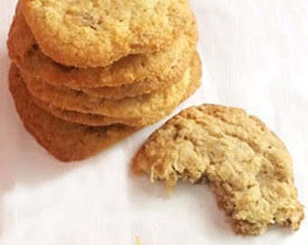 Keto pecan coconut cookies a healthy low carb treat, sugar-free, diabetic friendly, 2.1g net carbs per cookie