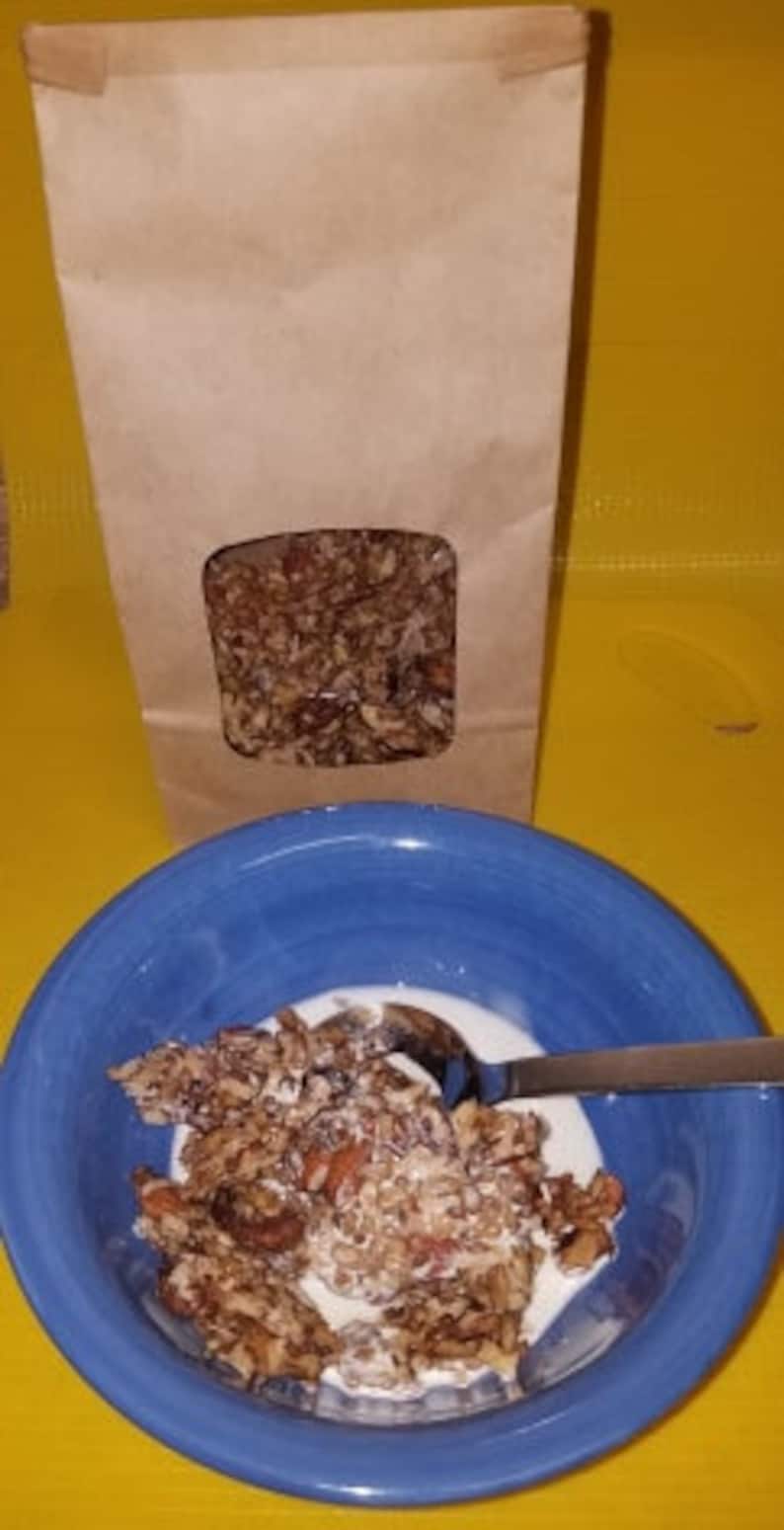Keto Granola Breakfast Cereal Low Carb Sugarfree Diabetic Etsy