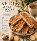 Keto Gingerbread Biscotti with Sugar-Free White Chocolate | Low Carb, Gluten Free, Diabetic Friendly, 2.2g Net Carbs