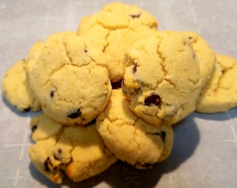Biscuits aux pépites de chocolat Keto, 2,7 g de glucides nets, sans sucre, à faible teneur en glucides, sans gluten, adaptés aux diabétiques