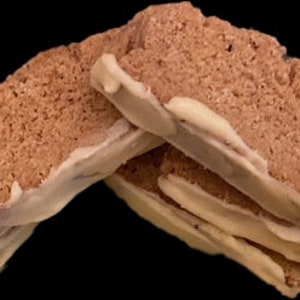 Sugar-Free Gingerbread Biscotti with sugar-free white chocolate, keto, diabetic friendly, low carb, gluten free.
