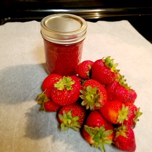 Keto Strawberry Jam – 1.6g Net Carbs | 8oz Sugar-Free, Diabetic Friendly, Low Carb. No Added Sugar, Small Batch Homemade.