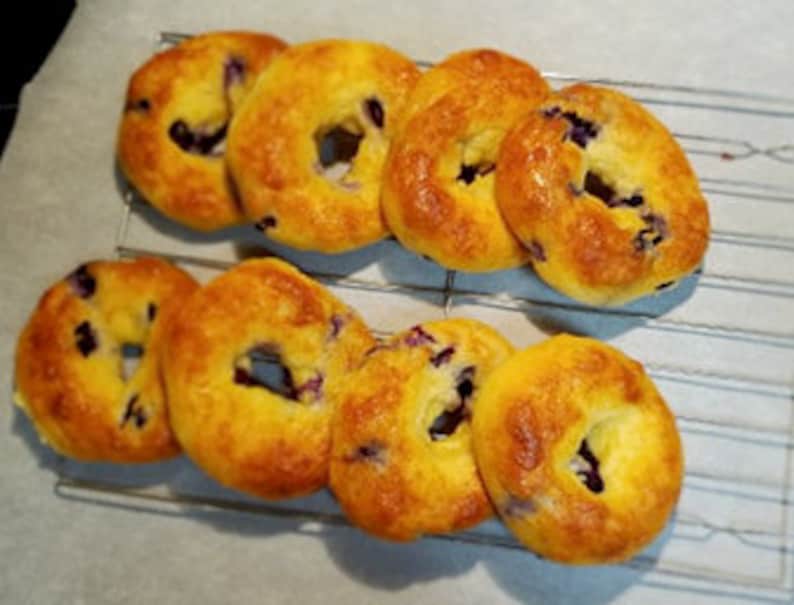 Keto blueberry bagels low carb sugar free 5g of net carbs Etsy