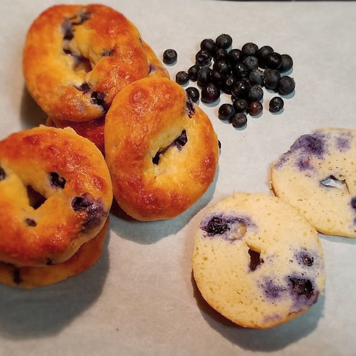 Keto Blueberry Bagels Low Carb Sugar Free 5g of Net Carbs Etsy