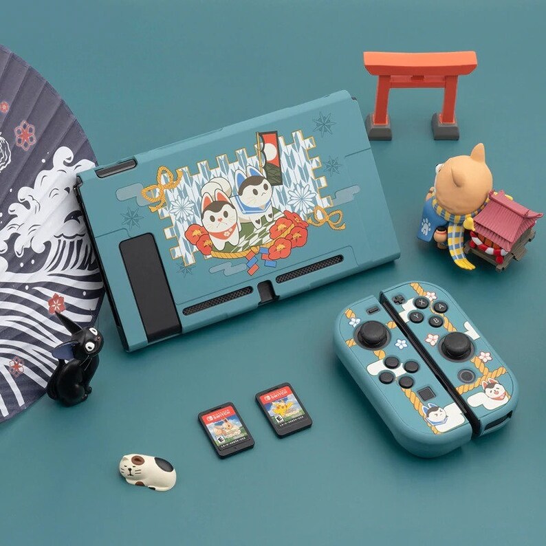 Guard Cats Switch Case Cartoon Cats Dockable Switch Body Cover Soft Feeling Hard Protective Shell