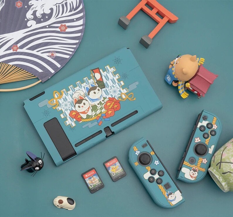 Guard Cats Switch Case Cartoon Cats Dockable Switch Body Cover Soft Feeling Hard Protective Shell